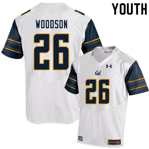 Youth #26 Craig Woodson Cal Bears UA College Football Jerseys Sale-White - Click Image to Close